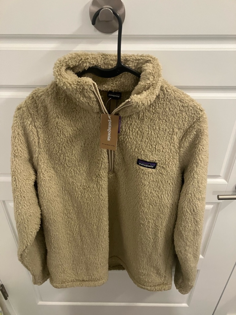 Patagonia Cream/Tan Sherpa Fleece Half-Zip Pullover